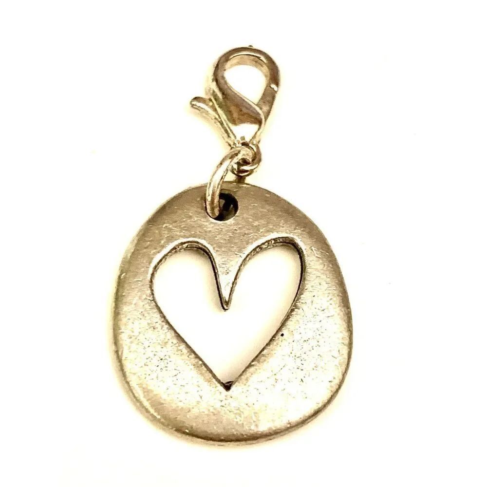 Heart Cut Out in Silver Pewter Oval Charm #origami owls #love